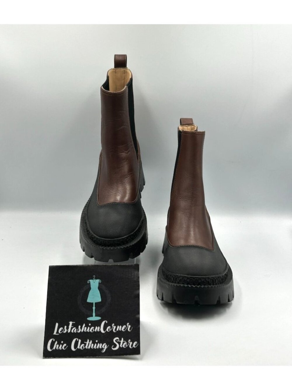 Coach Women's Walnut Brown Leather Jalya Chelsea Ankle Boots Size 9 3630 - Picture 3 of 16